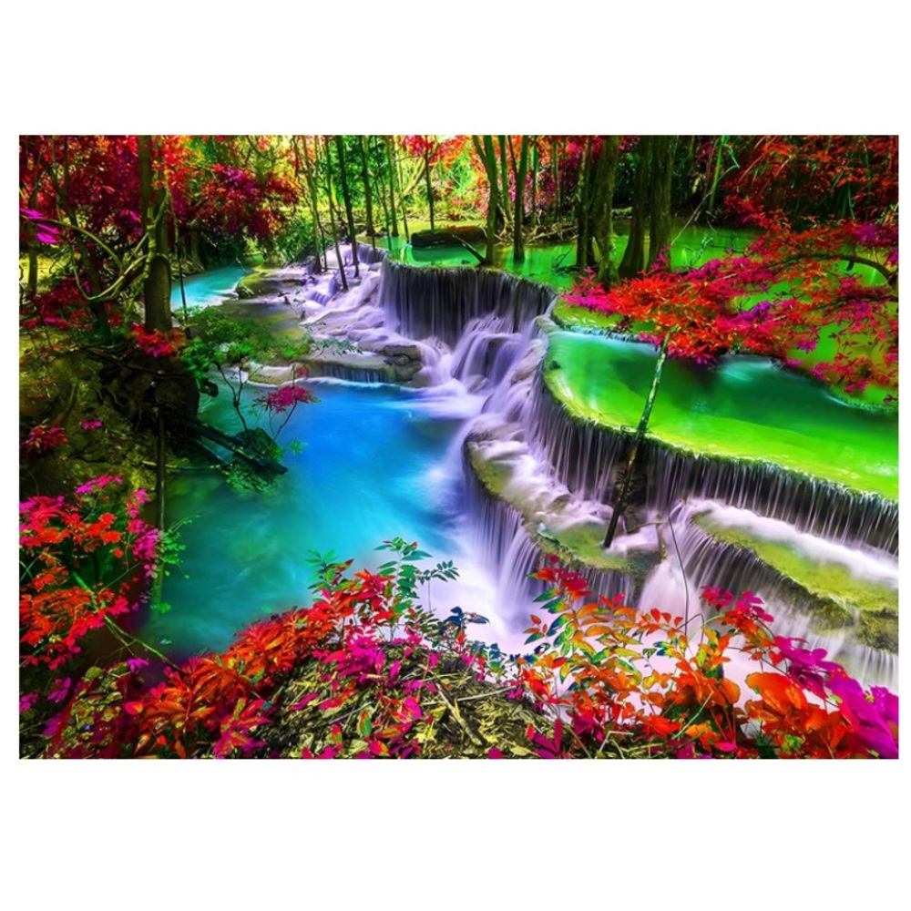 5D Diamond Art Painting Craft Kit Waterfall Paint By Numbers DIY Crafting Kit